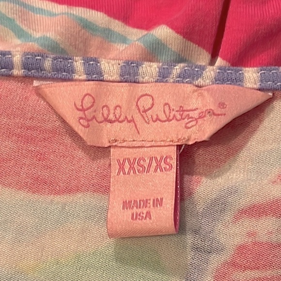 Lilly Pulitzer Kaliko Caftan Knit Top Floral Colorful Beach  Size XXS/XS 20976 - Picture 7 of 9